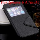I6 Plus Window Case Pu Leather View Cover For Iphone 6 4.7Inch/5.5 32268160034-2-black for iphone 6