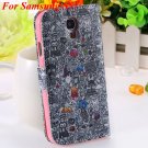 Colorful Mat Pattern Wallet Case For Samsung Galaxy S4 I9500 S5 I9 1925779940-15-S5 gray wizard