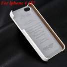 4S 5S Genuine Leather Case Original Real Cowhide Leather Cover For 1551484355-10-white for 4s