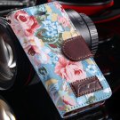 5C Luxury Pu Leather Case Flower Floral Flip Cover For Iphone 5C C 1330853634-3-blue
