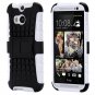 M8 Armor Heavy Duty Hard Cover Case For Htc One M8 Dual Layer Sili 32294281901-7-black