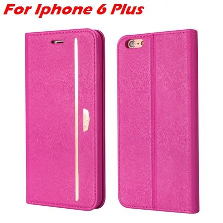 Luxury Fashion High Quality Leather Case For Iphone 6 Flip Case St 2055637345-4-Hot Pink For I6 Plus