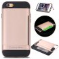 For Iphone6 Kickstand Card Slot Pc + Tpu Hybird Armor Case For Iph 32305097639-3-Navy Blue