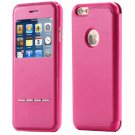 I6 Smart Window View Cover For Iphone 6 4.7Inch Full Case Flip Pro 32241707628-5-hot pink