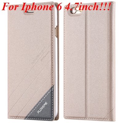 I6/6 Plus Magnetic Flip Wallet Case Original Brand Pu Leather Cove 32229188925-5-gold for iphone 6
