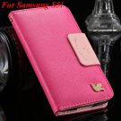 S5 Luxury Pu Leather Case For Samsung Galaxy S5 Sv I9600 G900 Flip 1879709543-1-hot pink for S5