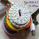 10Ft/3M For Ios 8.2 Braided Nylon Noodle Flat Wire 8Pin Usb Wire D 2008043310-1-