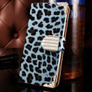 Flip Shining Crystal Bling Pu Leather Case For Iphone 6 6G 4.7"" De 32216825598-3-Blue