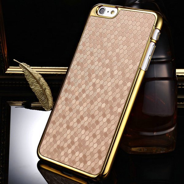 Deluxe Pu Leather Case For Iphone 6 Plus 5.5 Inch Hard Golden Plas 2046232522-5-Champagne gold