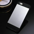 22 Colors Brushed Aluminum Hard Moblie Phone Case For Iphone 5 5S  675584188-10-silver and black
