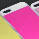 22 Colors Brushed Aluminum Hard Moblie Phone Case For Iphone 5 5S  675584188-16-rose and white