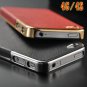 Vintage Hard Case For Iphone 4 Plastic With Pu Leather Surface Pho 32268140509-17-purple with silver