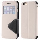 New Arrival Pu Leather Case View Window Flip Stand Wallet For Ipho 32255188926-6-White