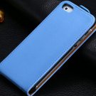 1Pcs 2 Styles Korean Genuine Leather Case For Iphone 4 4S 4G Flip  1766297750-5-blue flip