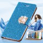 For Iphone 5S Leather Case Gold Luxury Shiny Diamond Gold Stand Fl 32267722311-4-Hot Pink