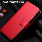 Luxury Official Style Korean Genuine Leather Case For Iphone 5 5S  1766228115-5-red  for 5S
