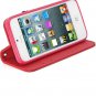 Cute Elegant Cherry Leather Case For Iphone 5 5S /4 4S Wallet Stan 1763307200-8-pink for 4S