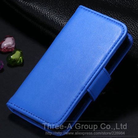 Retro Luxury Plain Flip Pu Leather Case For Iphone 5C Wallet Stand 1744816745-4-blue