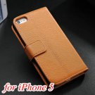Vintage Wallet Pu Leather Case For Iphone 5 5S 5G Phone Bag For Ip 509199617-3-light brown for iP 5