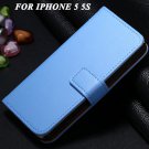 Luxury Official Style Korean Genuine Leather Case For Iphone 5 5S  1766228115-9-blue for 5S