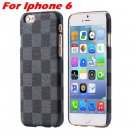Luxury Classic Grid Pattern Leather Case For Iphone 6 4.7Inch Retr 32259683347-3-Gray For Iphone 6