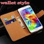 Hot S5 Genuine Leather Case For Samsung Galaxy S5 I9600 Flip Style 1811148827-6-pink wallet case