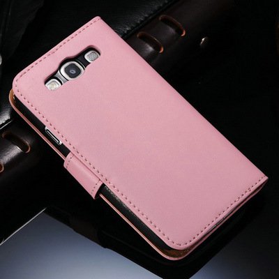 Genuine Leather Wallet With Stand Case For Samsung Galaxy S3 I9300 659285043-5-style 1 pink
