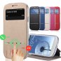 Window View Smart Case For Samsung Galaxy S3 I9300 I9305 Magnetic 32311696779-5-Red