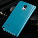 Vintage Wallet Leather Case For Samsung Galaxy Note 4 N9100 With S 32246749709-4-blue case