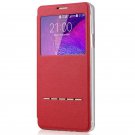 Window View Display Leather Case For Samsung Galaxy Note 4 N9100 S 32311696362-5-Red