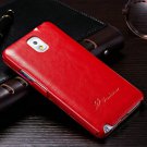 Vintage Leather Flip Case For Samsung Galaxy Note 3 Iii N9000 With 1371204502-5-red
