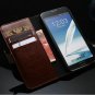Luxury Vintage Leather Wallet Stand Case For Samsung Galaxy Note 2 695649905-3-Brown