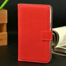 Jean Leather Wallet With Stand Case For Samsung Galaxy Note 2 Ii N 714318030-8-Red