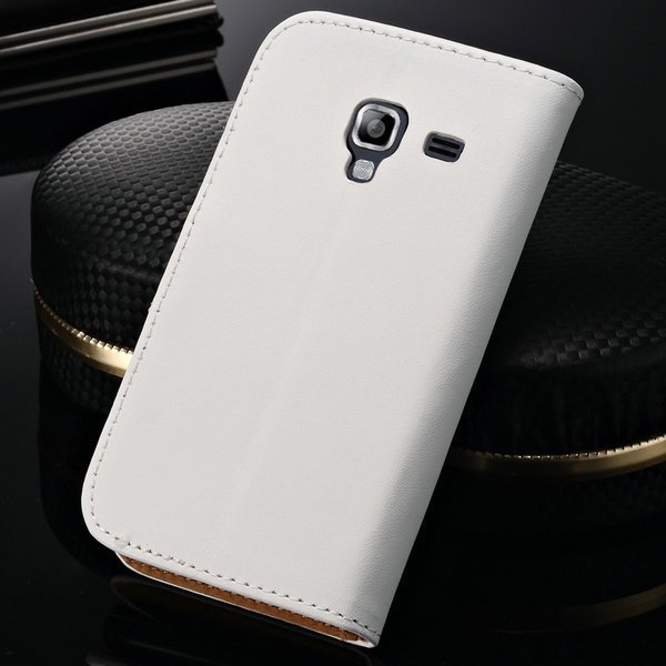 Genuine Leather Flip Case For Samsung Galaxy Ace 2 Ii I8160 Stand  32264940797-2-white case