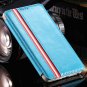 Luxury Retro White And Red Stripe Pu Flip Leather Case For Samsung 32259615477-5-Sky Blue