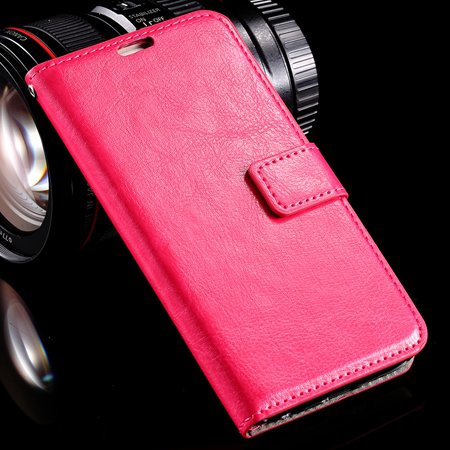 S6 Retro Luxury Stand Wallet Flip Pu Leather Case For Samsung Gala 32296934072-5-Hot Pink