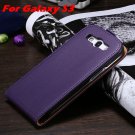 Retro Luxury Korean Genuine Flip Leather Case For Samsung Galaxy S 1776235302-6-purple for S3