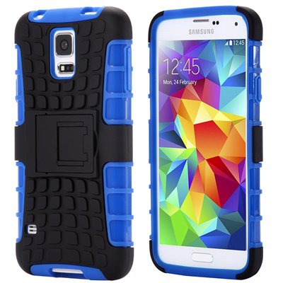 S5 Case Luxury Cool Pc Kichstand Hybrid Armor Case For Samsung Gal 32270519977-2-Blue