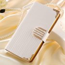 Luxury Bling Wallet Rhinestone Leather Case For Samsung Galaxy S6  32298466024-2-white