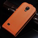 Genuine Leather Wallet Stand Design Case For Samsung Galaxy S4 Min 1206774773-14-style 2 orange
