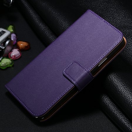 For Note 3 Magnetic Case Luxury Real Leather Case For Samsung Gala 32275252008-10-Purple
