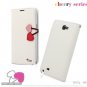 Luxury Book Flip Cherry Leather Case For Samsung Galaxy Note 2 Ii 32268189989-3-White