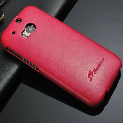 Vintage Flip Style Pu Leather Case For Htc One M8 With Fashion Log 1901240055-5-rose