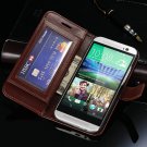 New 2015 Deluxe Pu Leather Case For Htc One M8 Wallet Style Phone  2038805873-2-brown
