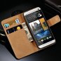 Stand Wallet Style Genuine Leather Case For Htc One Mini M4 601E F 32264077513-2-white case