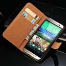 Genuine Leather Case For Htc One 2 M8 Wallet Style Flip Stand With 1857294651-7-random color