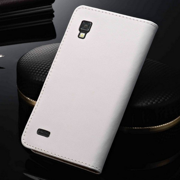 Genuine Leather Wallet Case For Lg Optimus L9 P760 P765 With Stand 32264073096-2-white case
