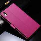 Wallet Phone Bag For Sony Xperia Z3 Vintage Genuine Leather Case W 2042889749-4-rose