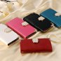 Stand Wallet Style Bling Pu Leather Case For Sony Xperia Z L36H C6 32250951923-3-blue case