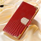 Stand Wallet Style Bling Pu Leather Case For Sony Xperia Z L36H C6 32250951923-5-red case